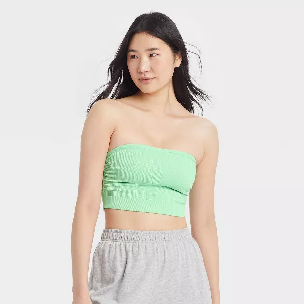 Women's Ruched Rib Bandeau Bra - Colsie™ | Target