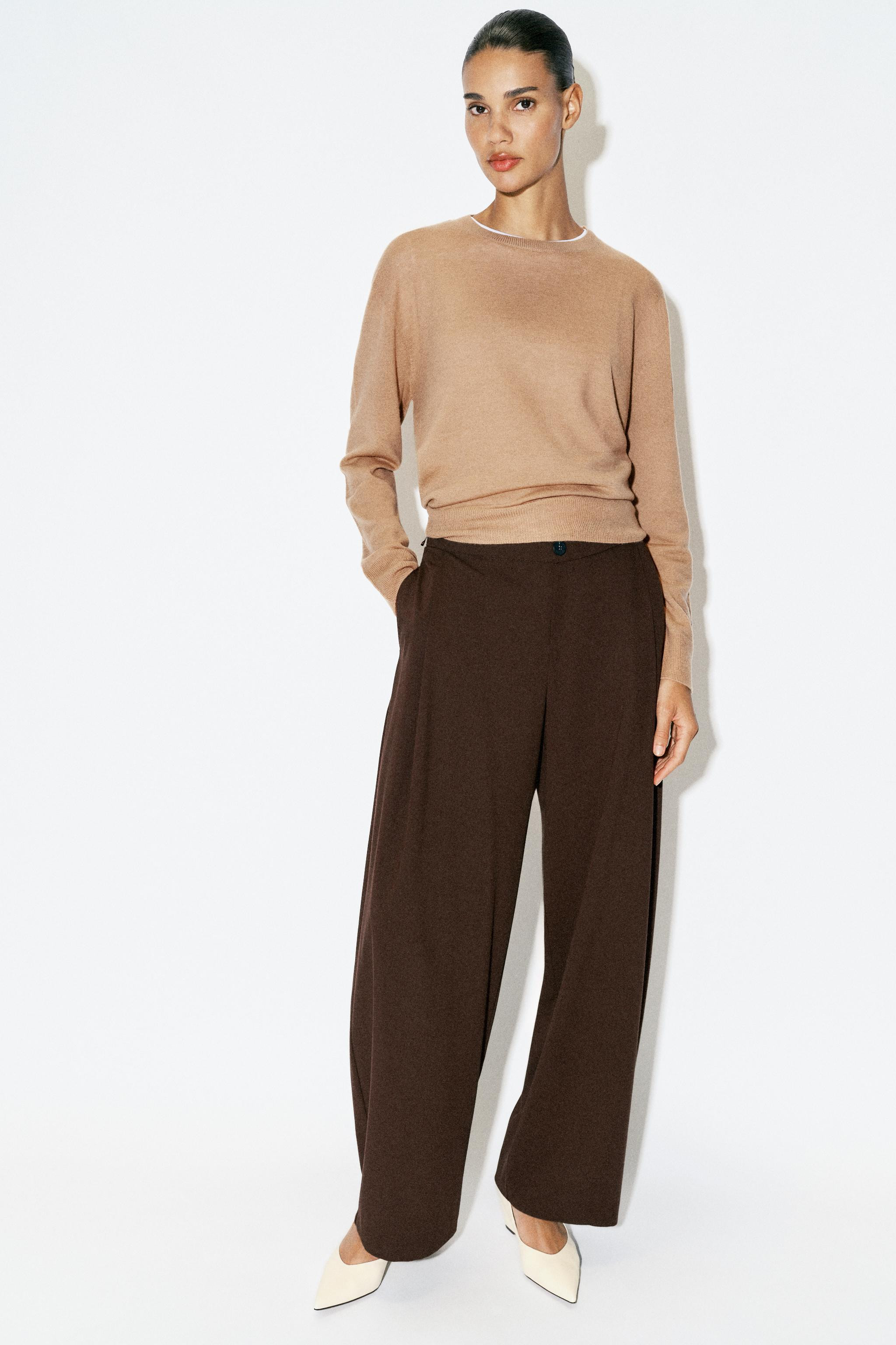 BARREL LEG DARTED TROUSERS | Zara UK