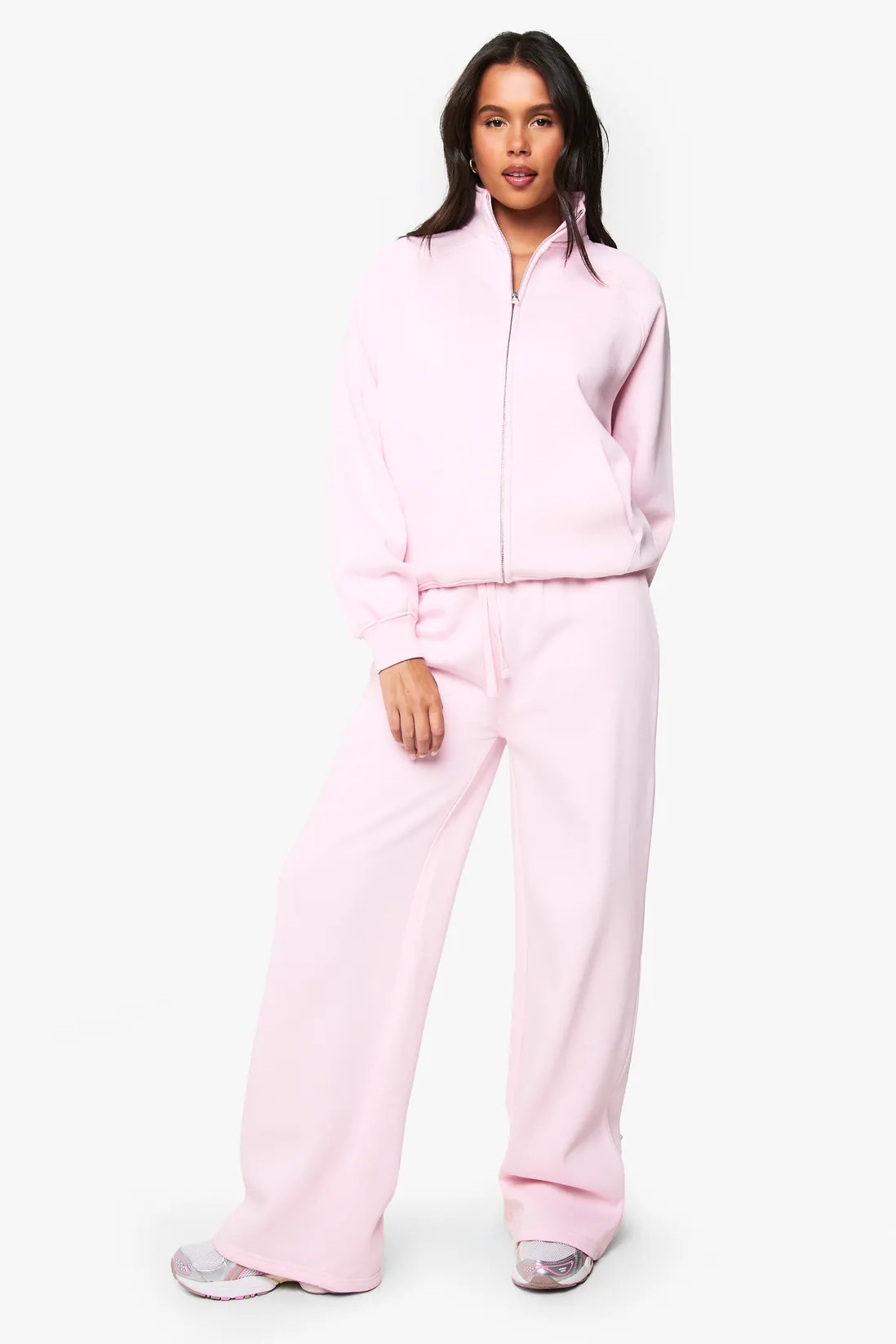 Raglan Seam Bomber Zip Through Tracksuit | Boohoo.com (UK & IE)