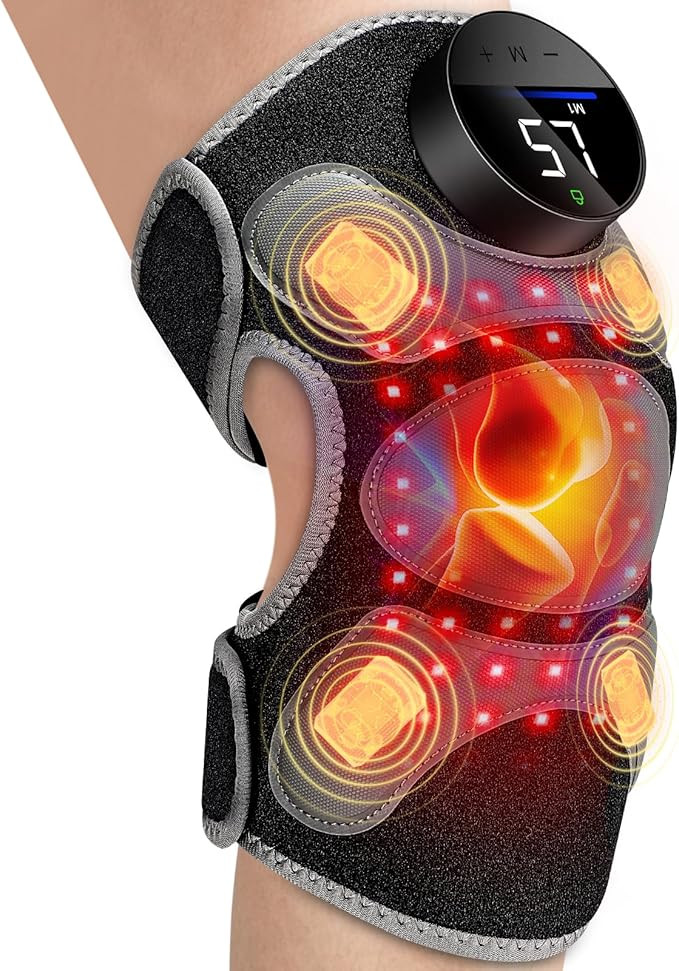 HALIDODO Upgrade 4 Vibration Massage Area Knee Brace & Red Light Therapy for Knee, 660nm & 850nm ... | Amazon (US)