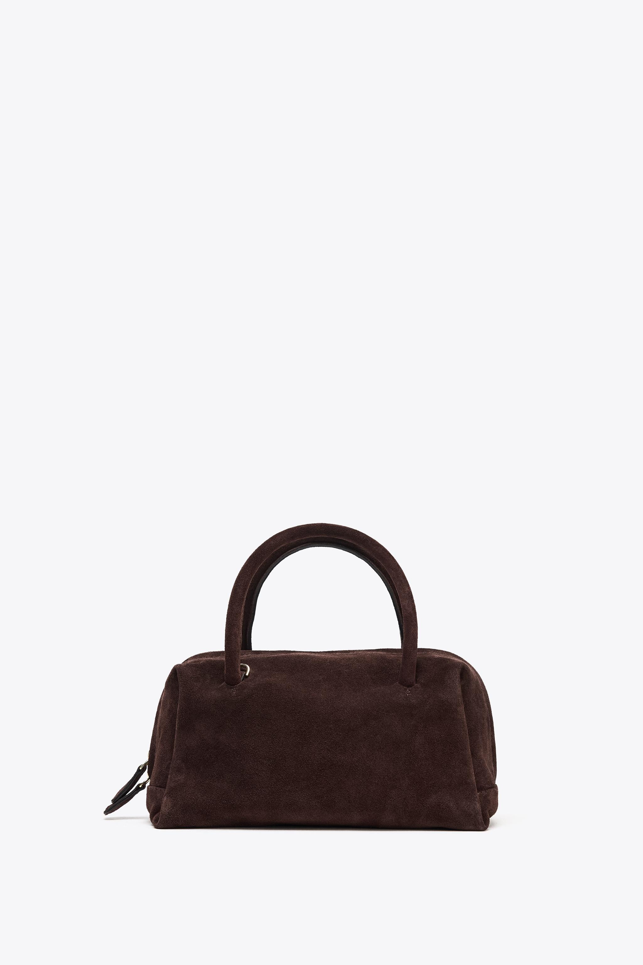 SPLIT LEATHER BOWLING BAG | Zara US