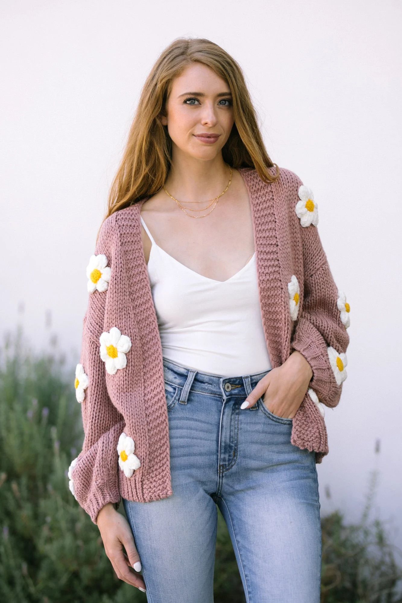 Juliet Floral Knit Cardigan | Morning Lavender