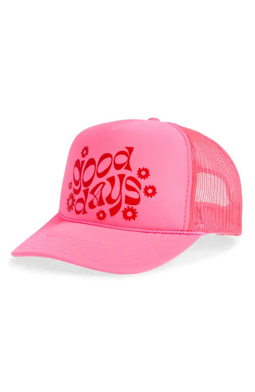 Local Beach Good Days Trucker Hat in Neon Pink at Nordstrom | Nordstrom