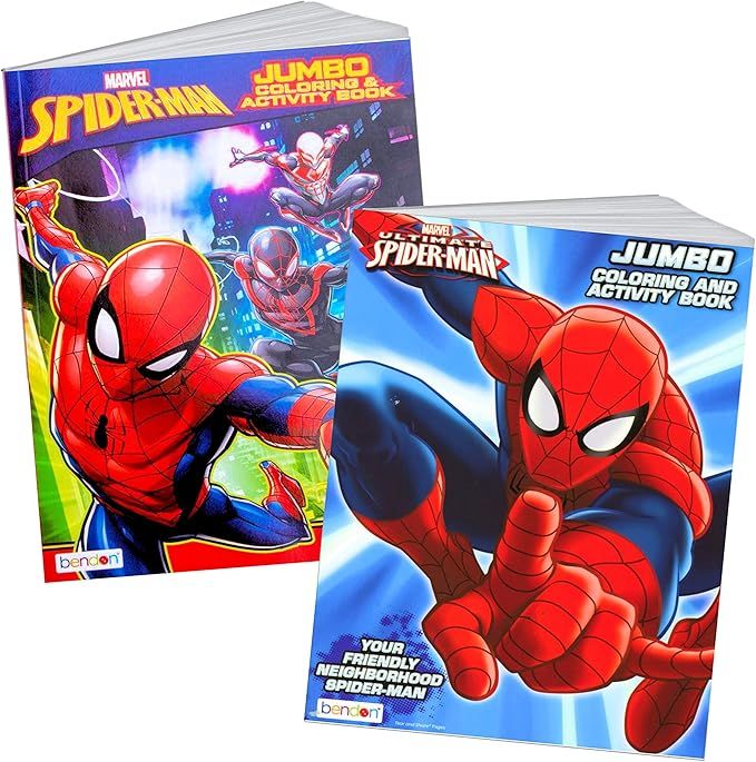 Spider-man Coloring & Activity Book Set (2 Books ~ 96 pgs each) by Marvel Comics | Amazon (US)