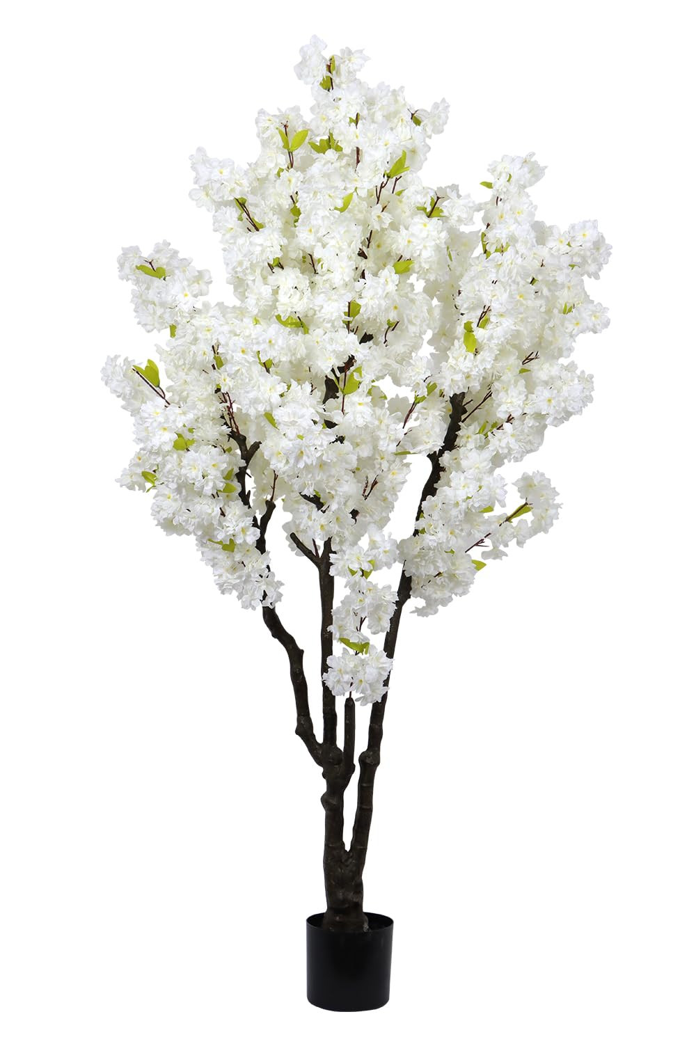 6ft Tall Cherry Blossom Artificial Tree, Handmade White Cherry Tree, Fake Flower Faux Silk Leaves... | Amazon (US)