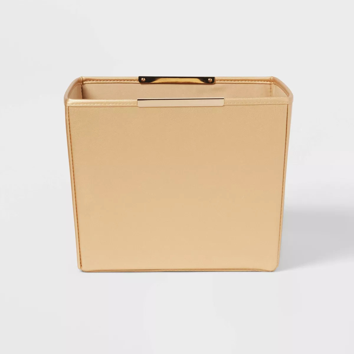 Faux Lather Basket Gold with Gold Metal Handles - Threshold™ | Target