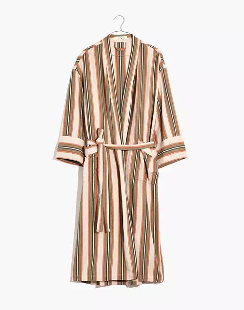 Madewell x Oddbird Striped Linen-Cotton Robe | Madewell