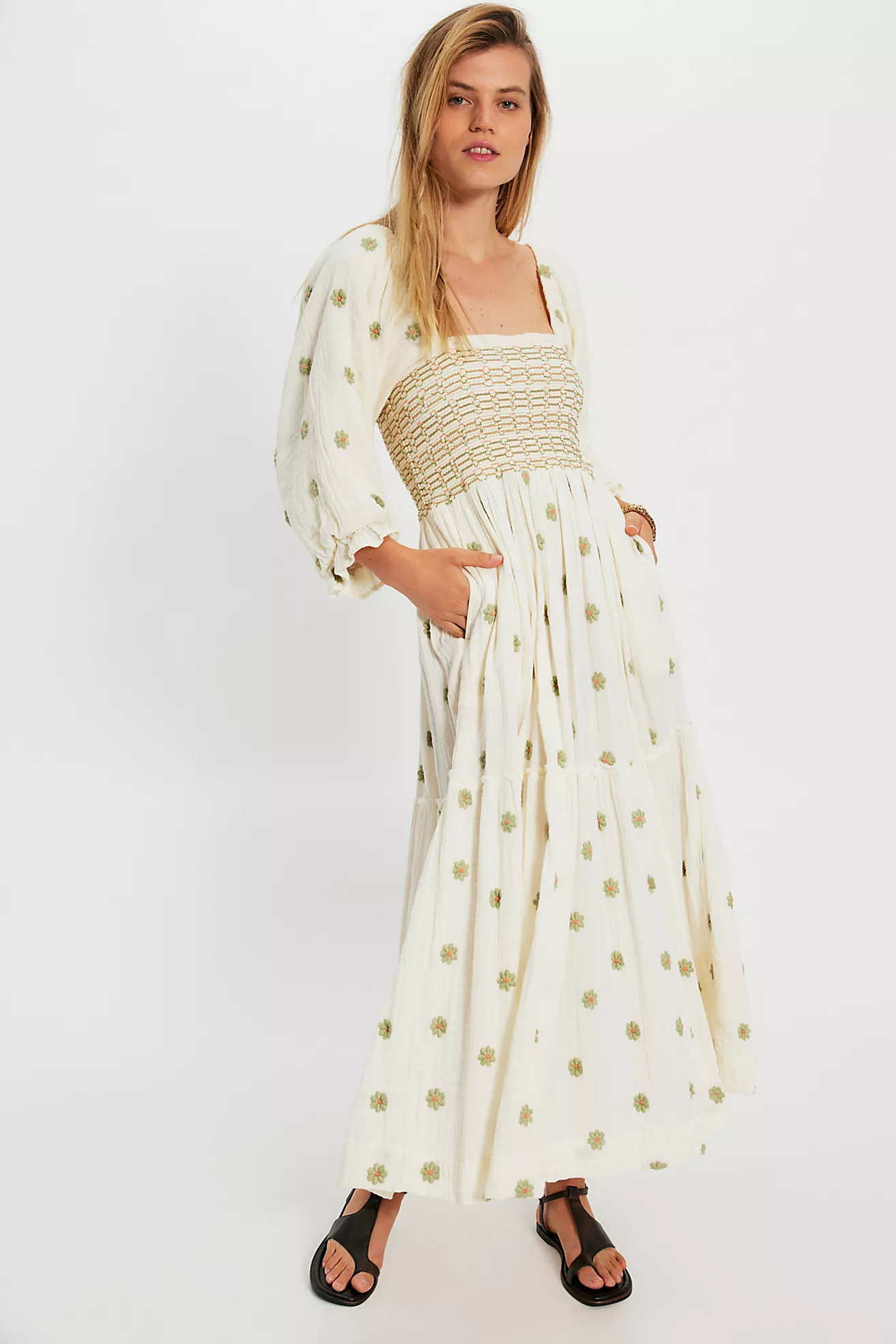 Dahlia Embroidered Maxi Dress | Free People (Global - UK&FR Excluded)