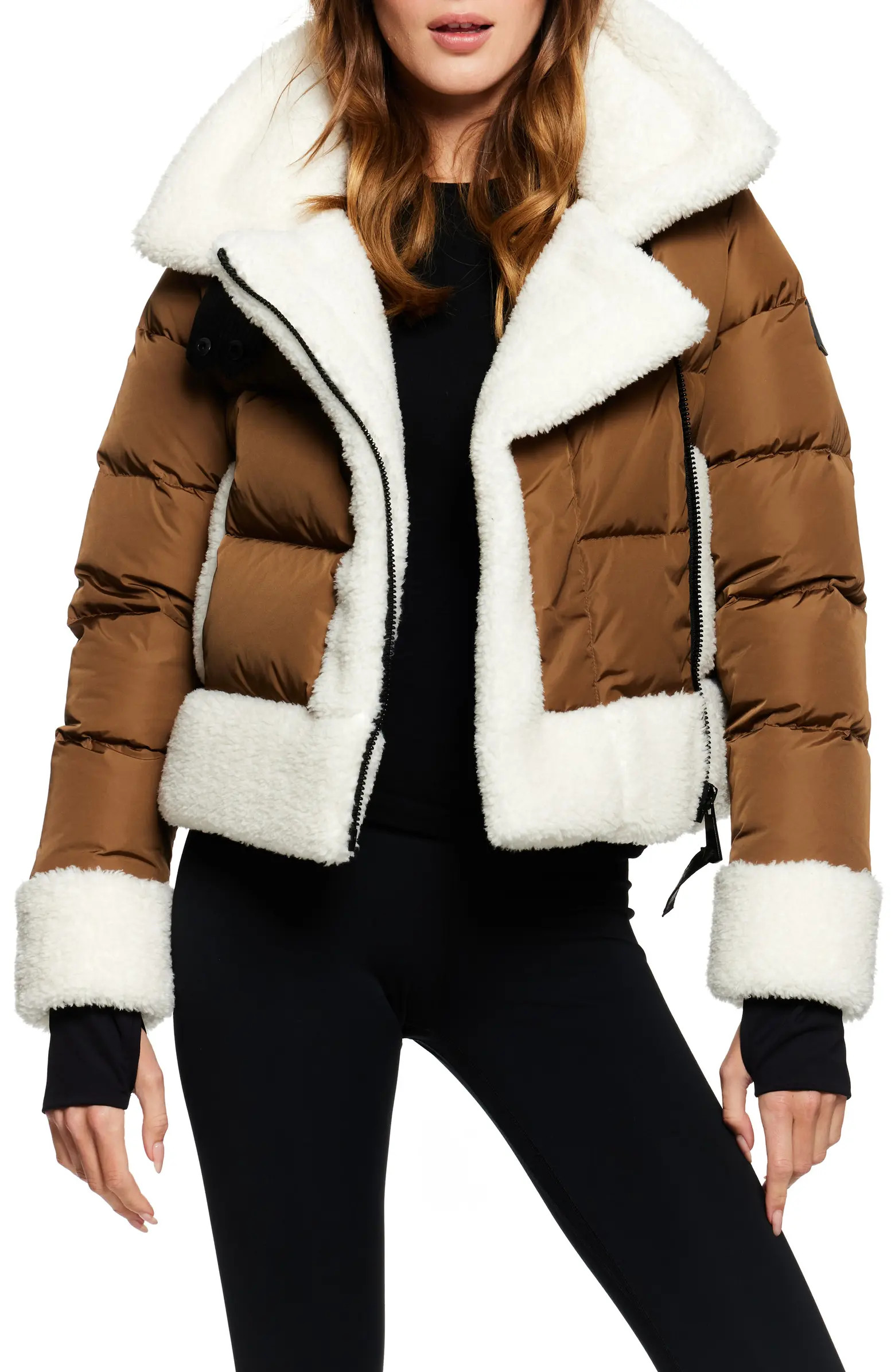 SAM. Bennet Faux Shearling Quilted Down Coat | Nordstrom | Nordstrom