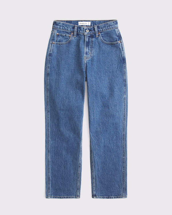 High Rise Cropped Straight Jean | Abercrombie & Fitch (US)