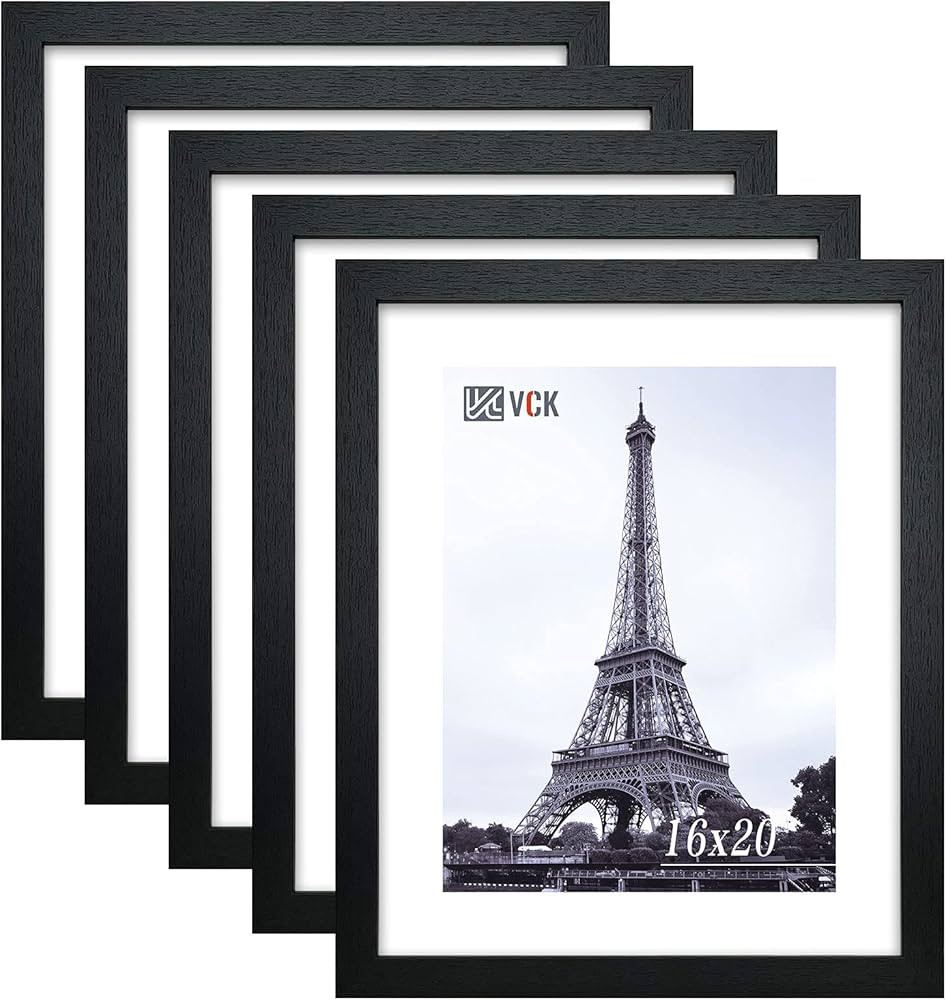 VCK 16x20 Poster Frame in Black with Polished Plexiglass Set of 5 Horizontal and Vertical Formats... | Amazon (US)