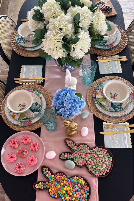Pretty and affordable Easter tablescape idea! Easter table decor, Easter decor, spring tablescape, pastel tablescape, floral plates, Easter bunny decor, Walmart home

@walmart #walmartpartner #IYWYK

#LTKhome #LTKparties #LTKSeasonal