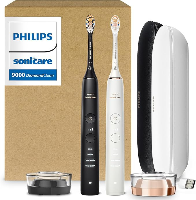 Philips Sonicare DiamondClean 9000 Electric Toothbrush - Sonic Toothbrush with App, Pressure Sens... | Amazon (US)