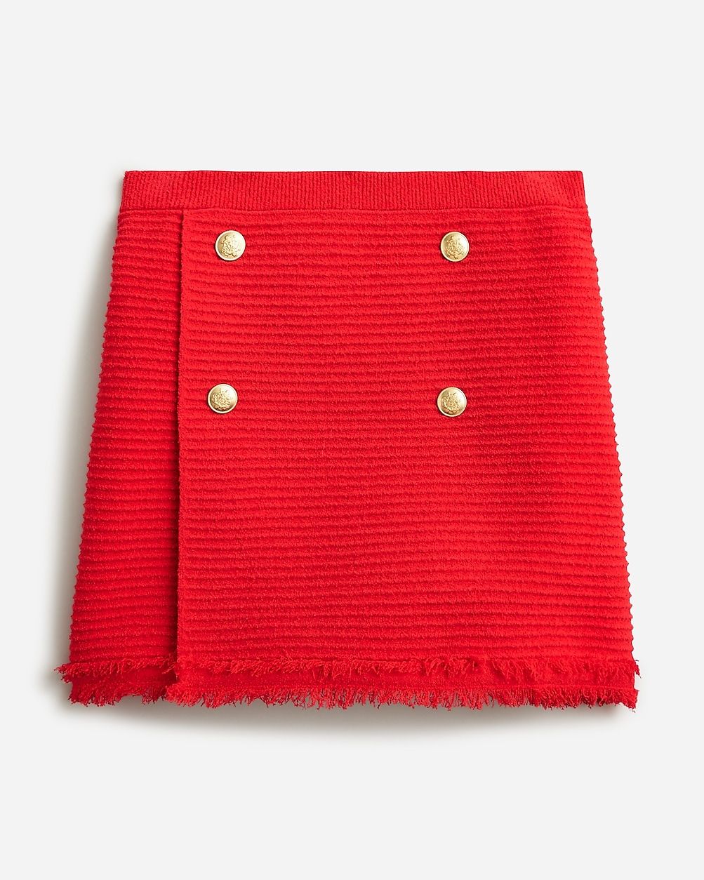 Faux-wrap sweater-skirt in fine bouclé | J.Crew US
