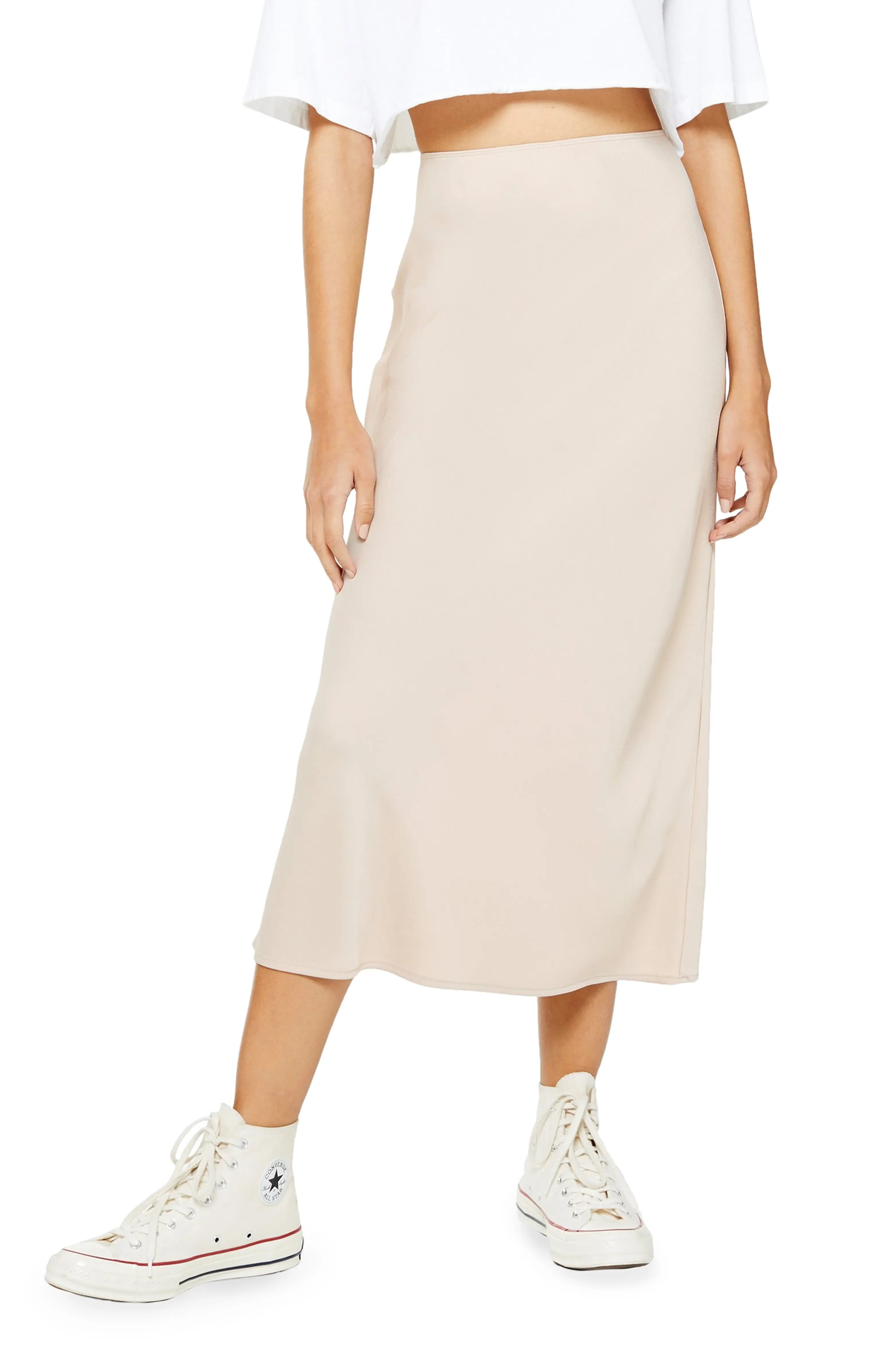 Matte Satin Bias Cut Skirt | Nordstrom