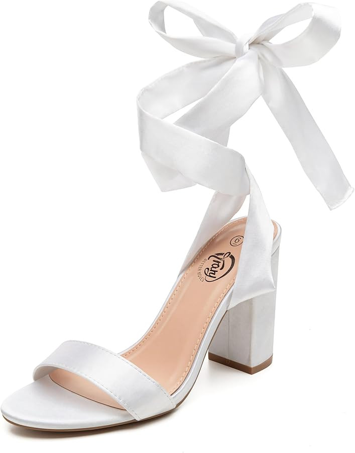 Trary Pink Purple Nude Red Black Heels for Women, Lace Up Chunky Heels for Women, Strappy Heels f... | Amazon (US)