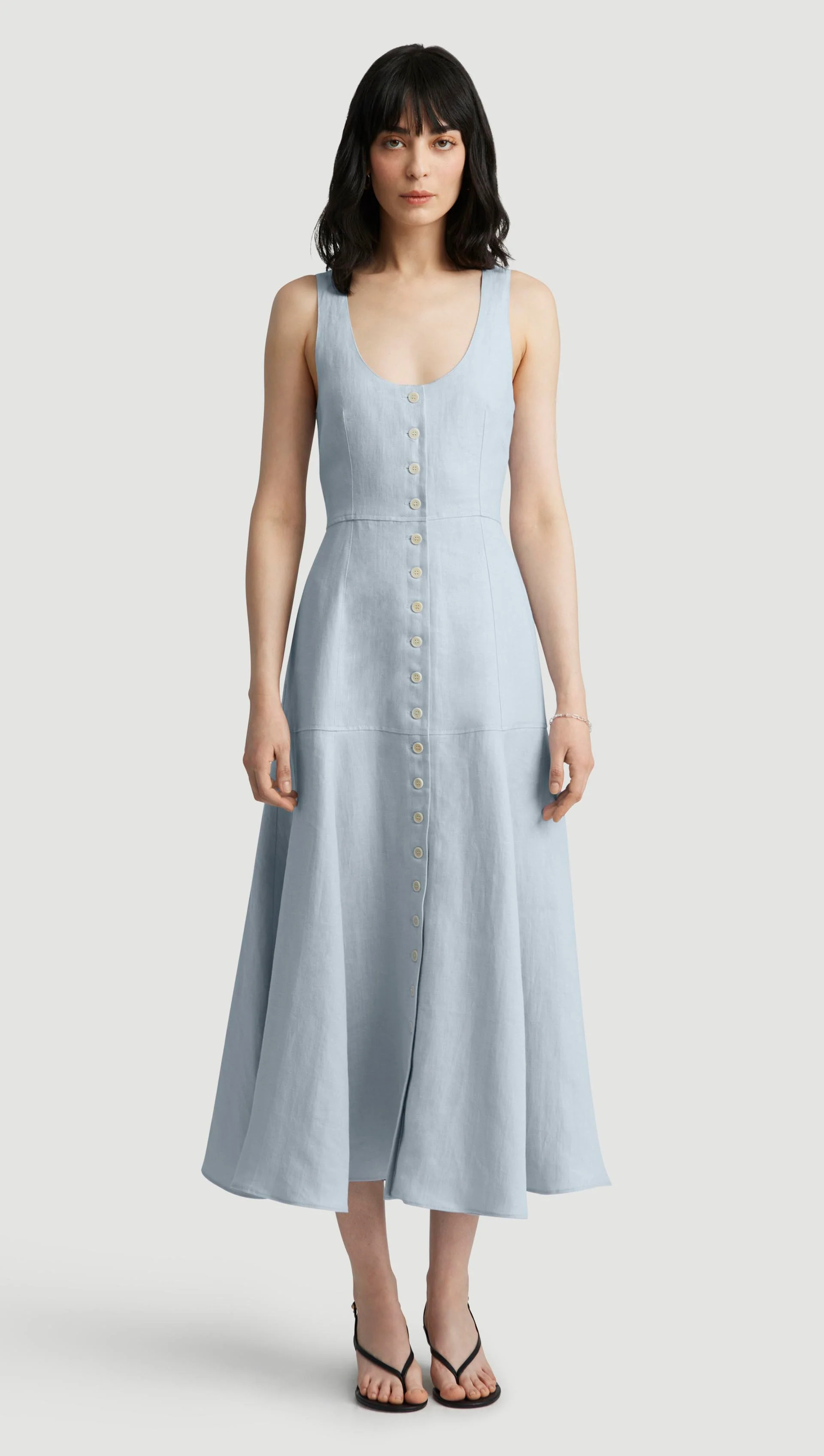 Marcy Dress in Linen Twill | Women's Dresses | Argent | Argent