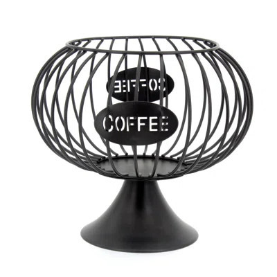 Coffee Pod Holder For Countertop K Cup Organizer Metal Storage Basket For Keuring Pods K Cup Storage For Capsule Creamer Coffee Bar Decor Black | Wayfair North America