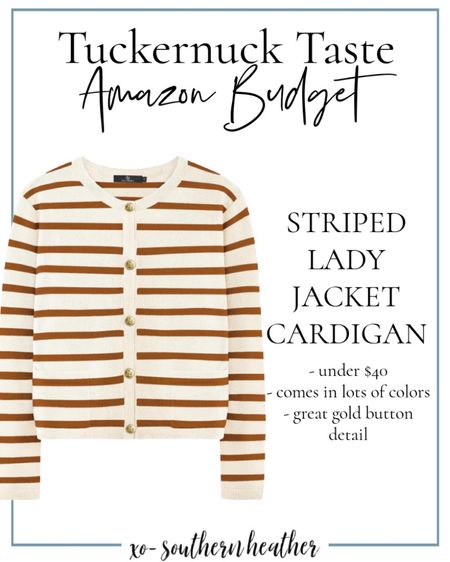 Tuckernuck Taste… Amazon Budget! This striped cardigan is a great elevated look for less! 

#LTKMostLoved