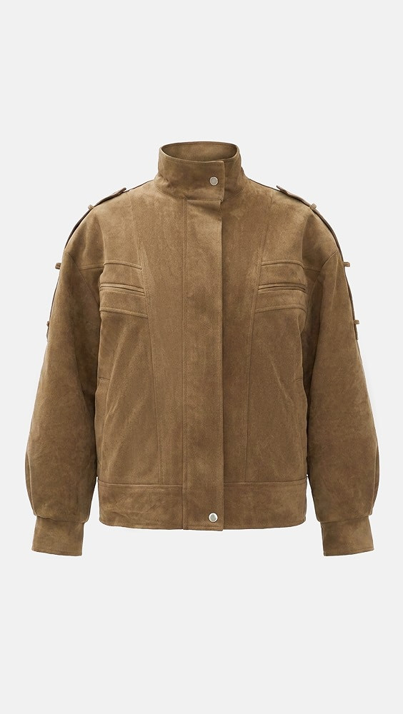 Source Unknown Tova Faux Suede Bomber Jacket | Shopbop | Shopbop