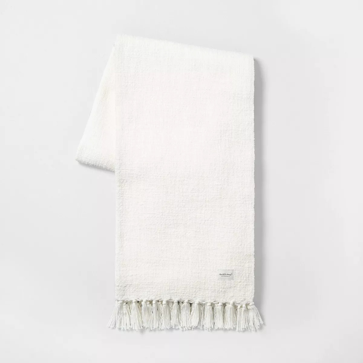 Knotted Fringe Throw Blanket White - Hearth & Hand™ with Magnolia | Target