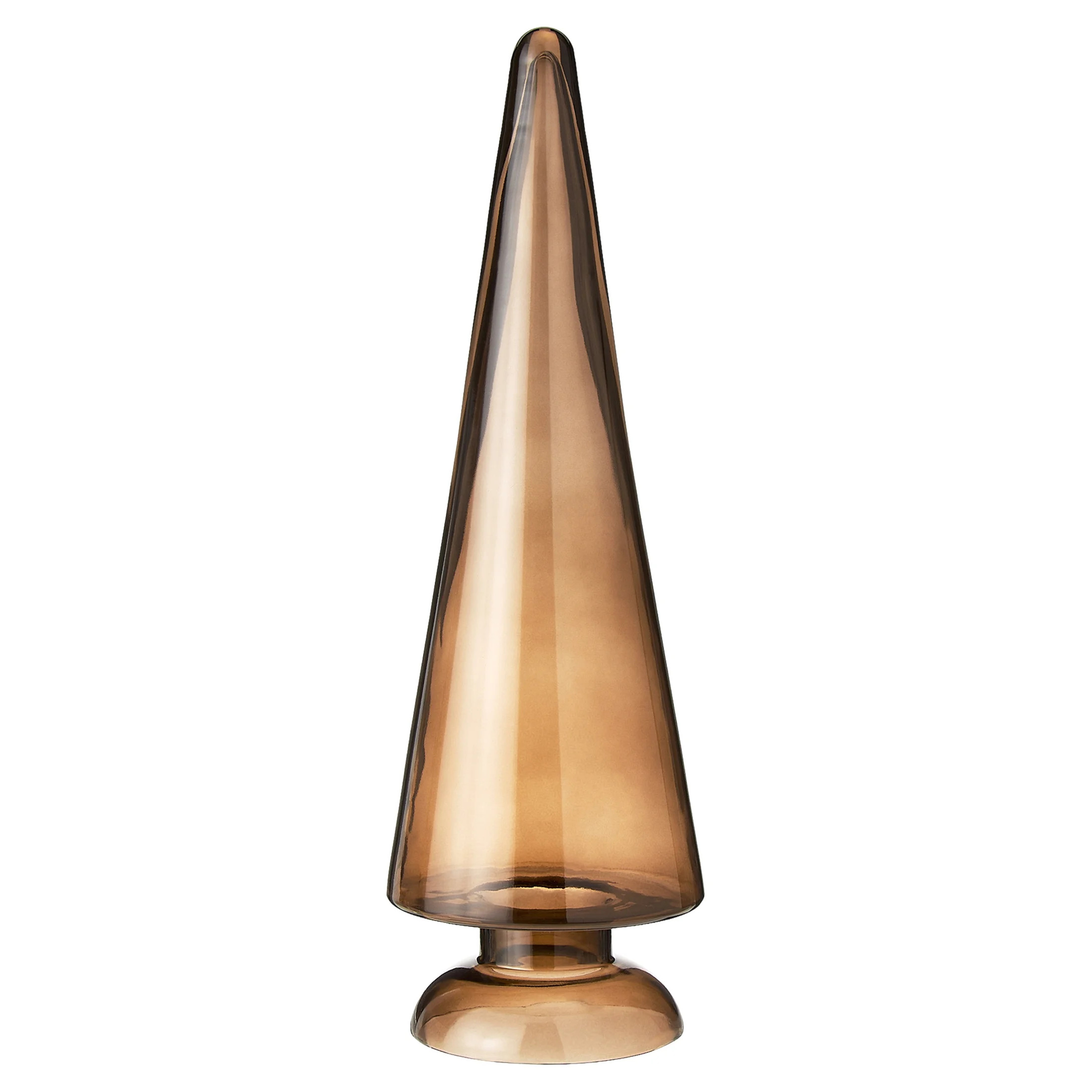 Glass Christmas Tree Tabletop Decor, Brown, 14.75", by Holiday Time | Walmart (US)