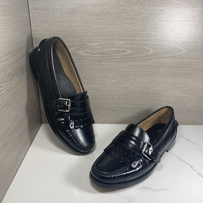 Weejuns Strap Kiltie Leather Loafers Womens 8.5 M Black Bass | eBay US