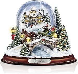 Thomas Kinkade Jingle Bells Illuminated Musical Christmas Snowglobe by The Bradford Exchange | Amazon (US)