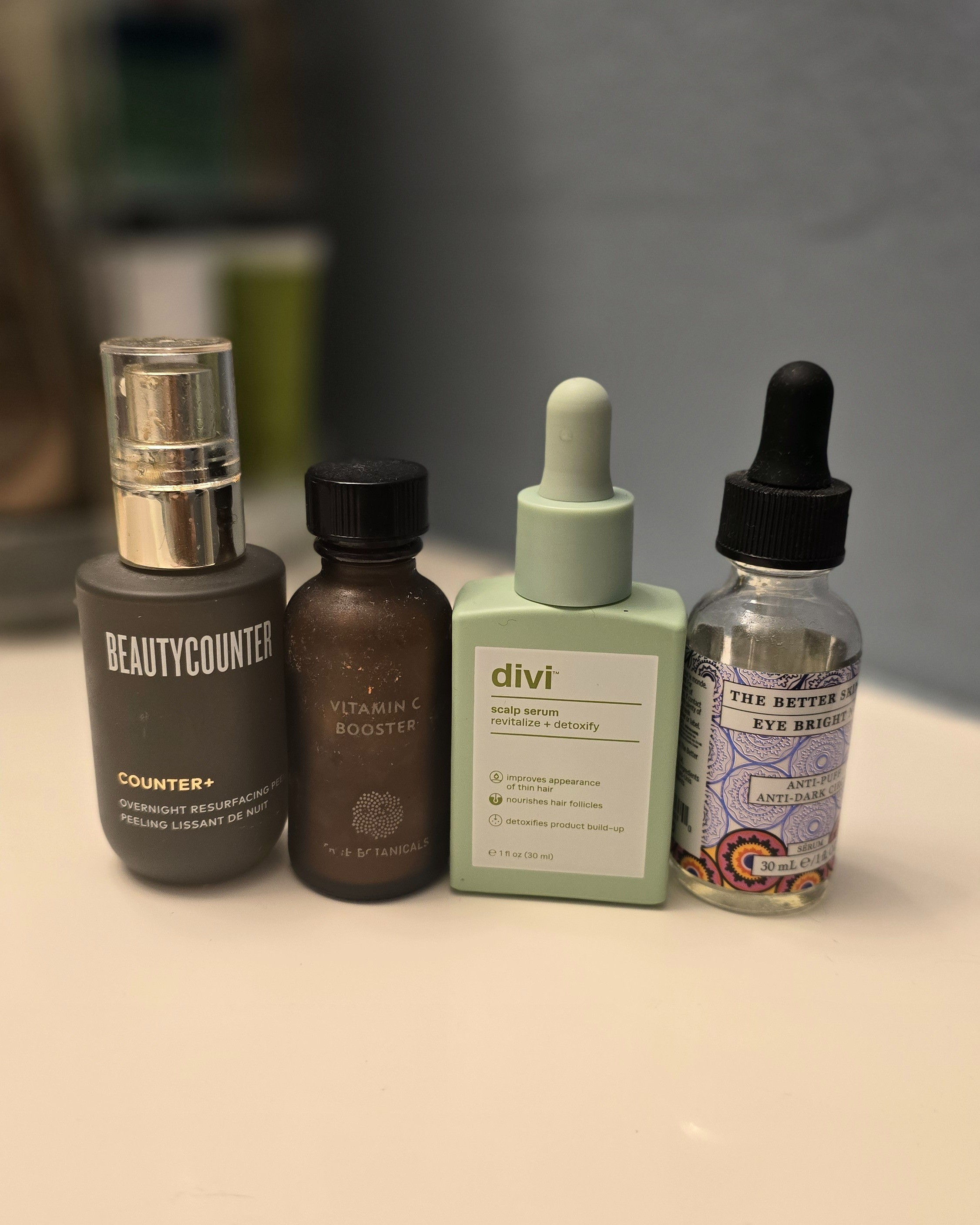 cleaning out the skincare empties! the beautycounter aha/bha serum is perfect for breakouts. also love the true botanicals vitamin c powder (use BRYNN15 for 15% off), divi hair growth serum, & a cheap but good eye serum from better skin co. 

#LTKbeauty #LTKfindsunder100 #LTKtravel