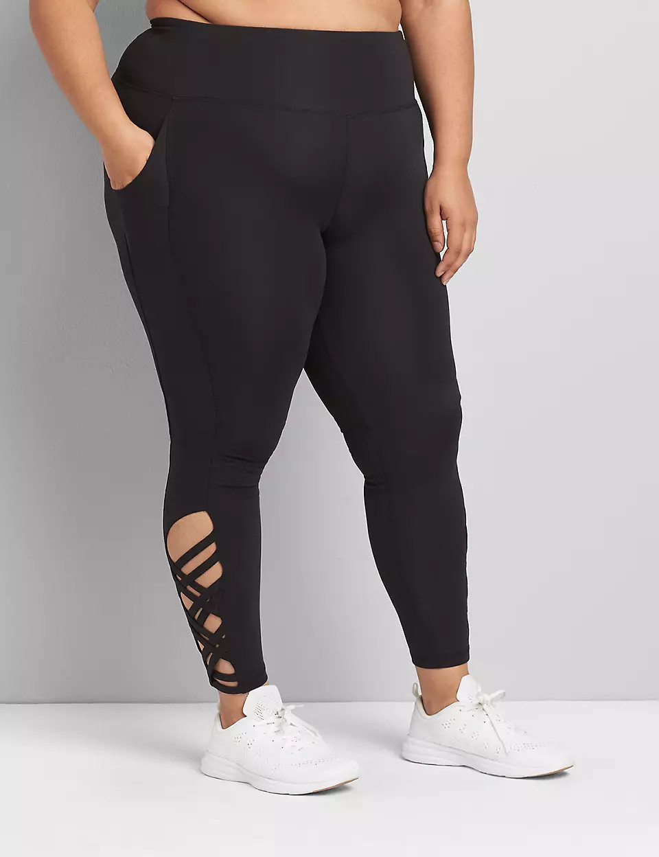 LIVI Soft 7/8 Legging - Strappy Hem | Lane Bryant (US)