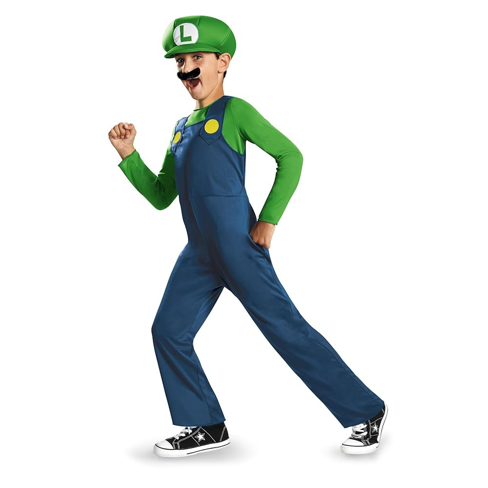 Disguise Nintendo Luigi Costume for Kids, Officially Licensed Super Mario Brothers Boys Costume | Amazon (US)