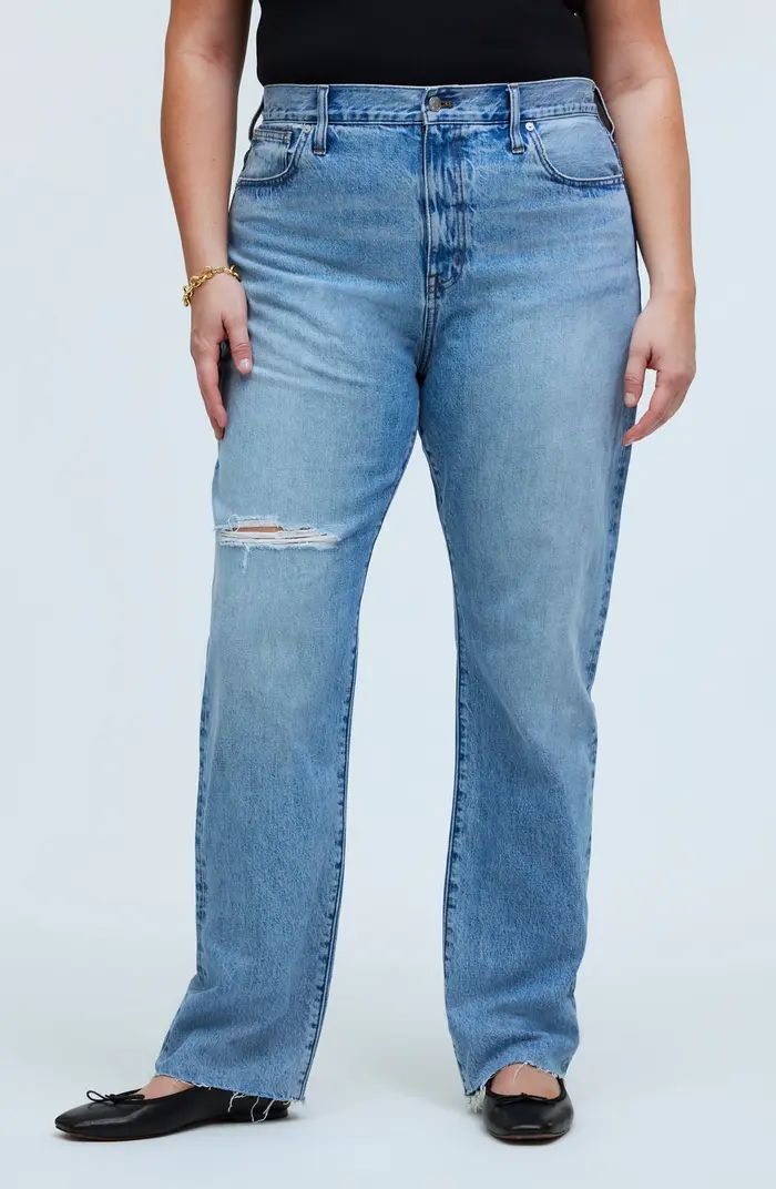 '90s Ripped Straight Leg Jeans | Nordstrom