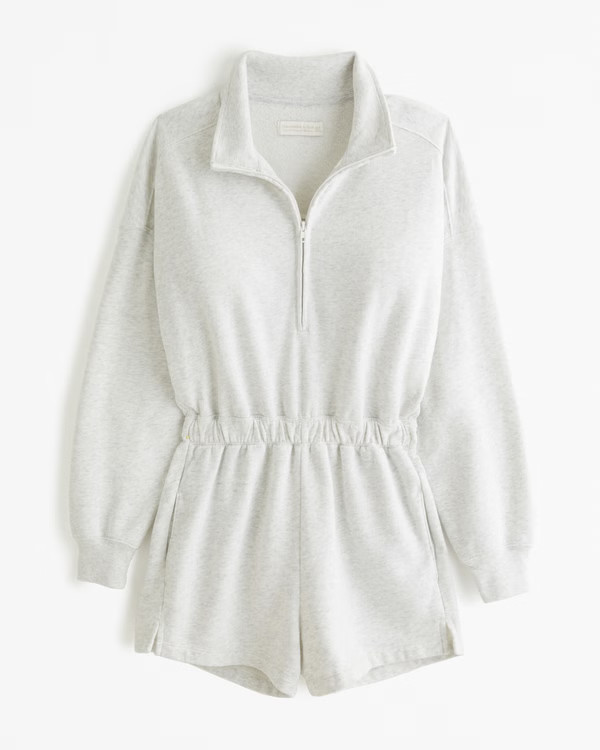 Long-Sleeve Fleece Romper | Abercrombie & Fitch (US)