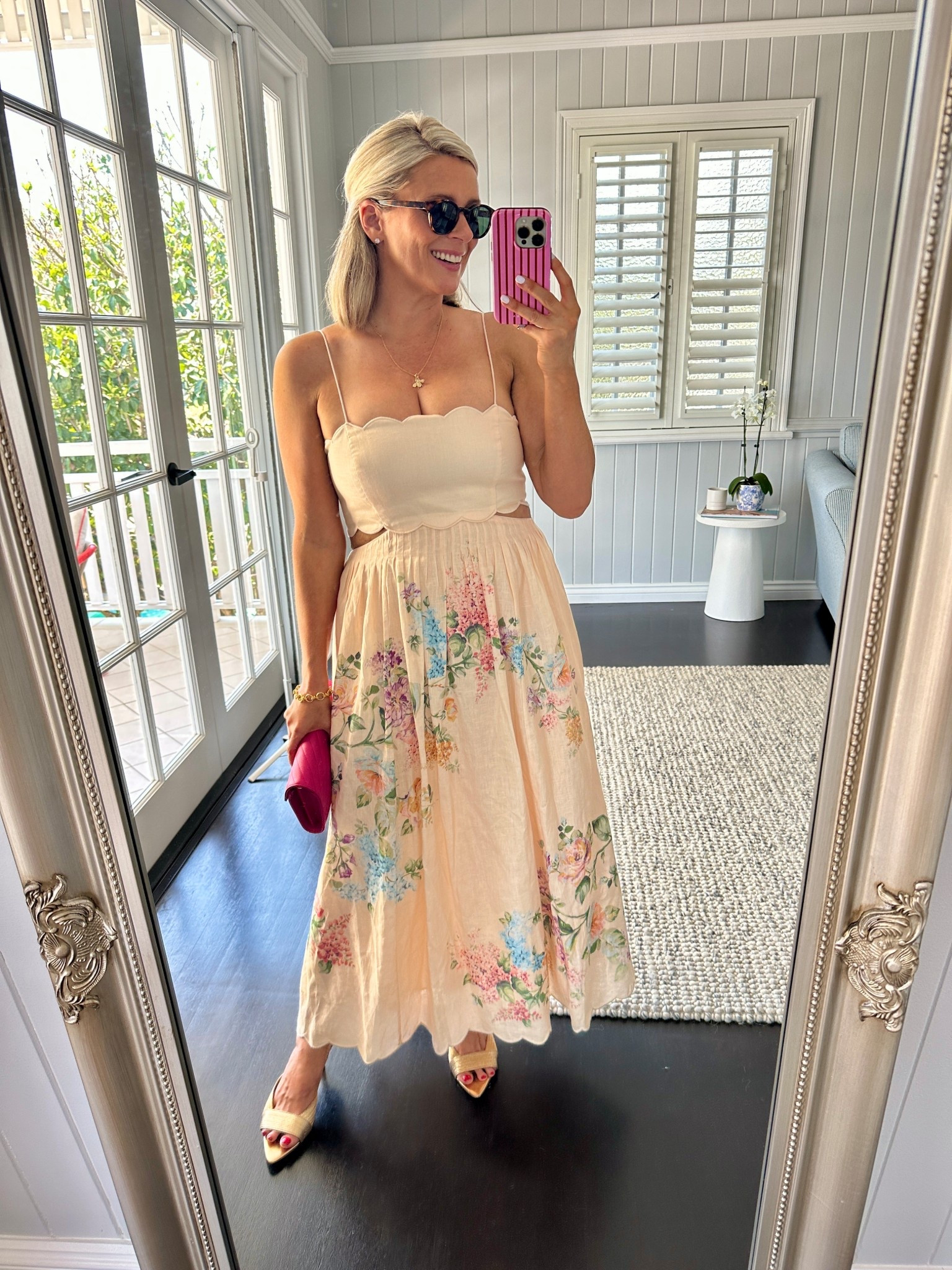 A linen-midi dress with a beautiful soft floral print perfect for spring days in the sunshine. 

My dress is a size 3  

#LTKaustralia #LTKspring #LTKpartywear