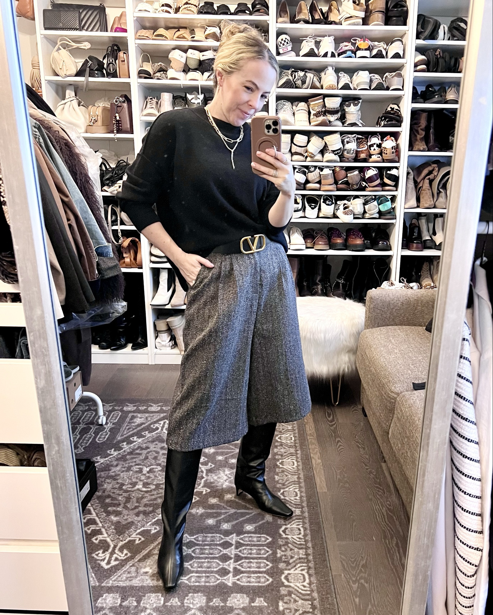 Winter office outfit - Bermuda shorts in the winter? Indeed! They’re from Frankie Shop

#LTKWorkwear #LTKOver40