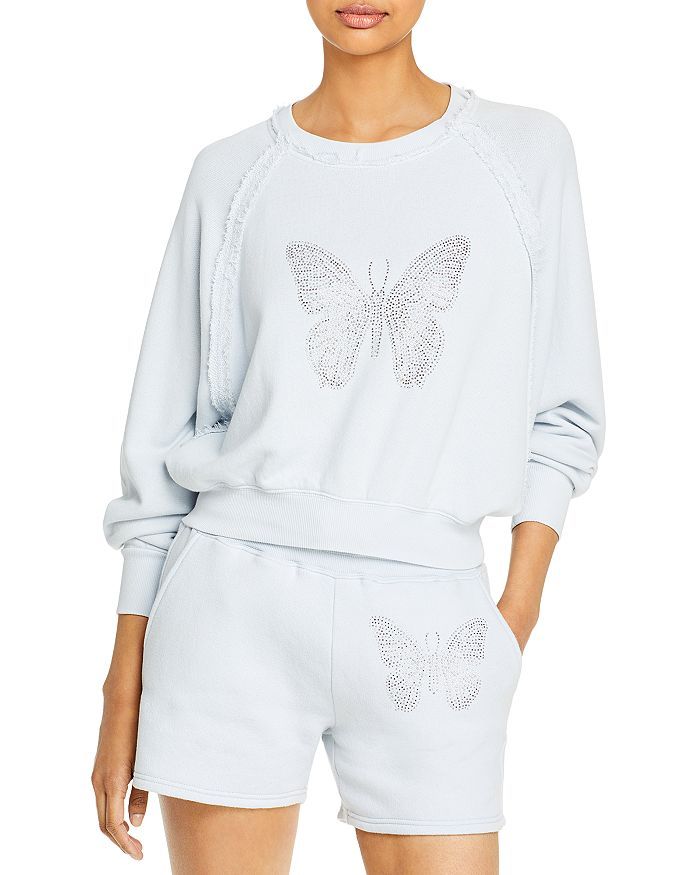 Rhinestone Butterfly Terry Sweatshirt | Bloomingdale's (US)