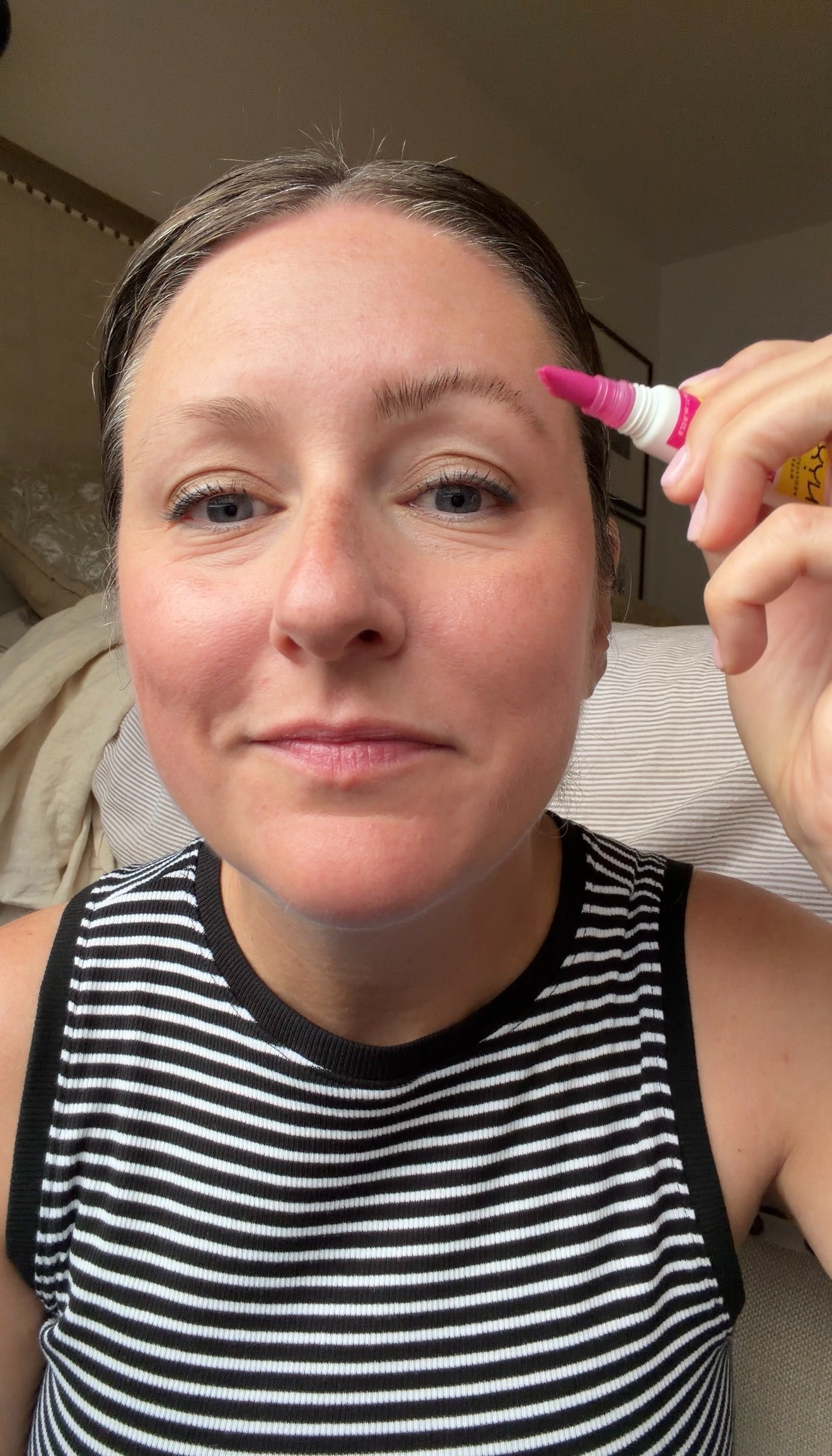 Okay wait… the difference between my brows after this combo is actually wild 😳 I used a brow gel first to add a bit of color and fullness, then went in with a brow laminating gel to lift and hold everything in place — and the before vs after (right vs left) says it all. It gives that fluffy, lifted look without having to get anything professionally done, and it holds all day. If your brows tend to fall flat or you just want them to look a little more full and structured, this combo is so good. The best part? It's not crispy or hard. Linked to the exact products I used here. 

 #LTKootd #LTKOver40 #LTKBeauty