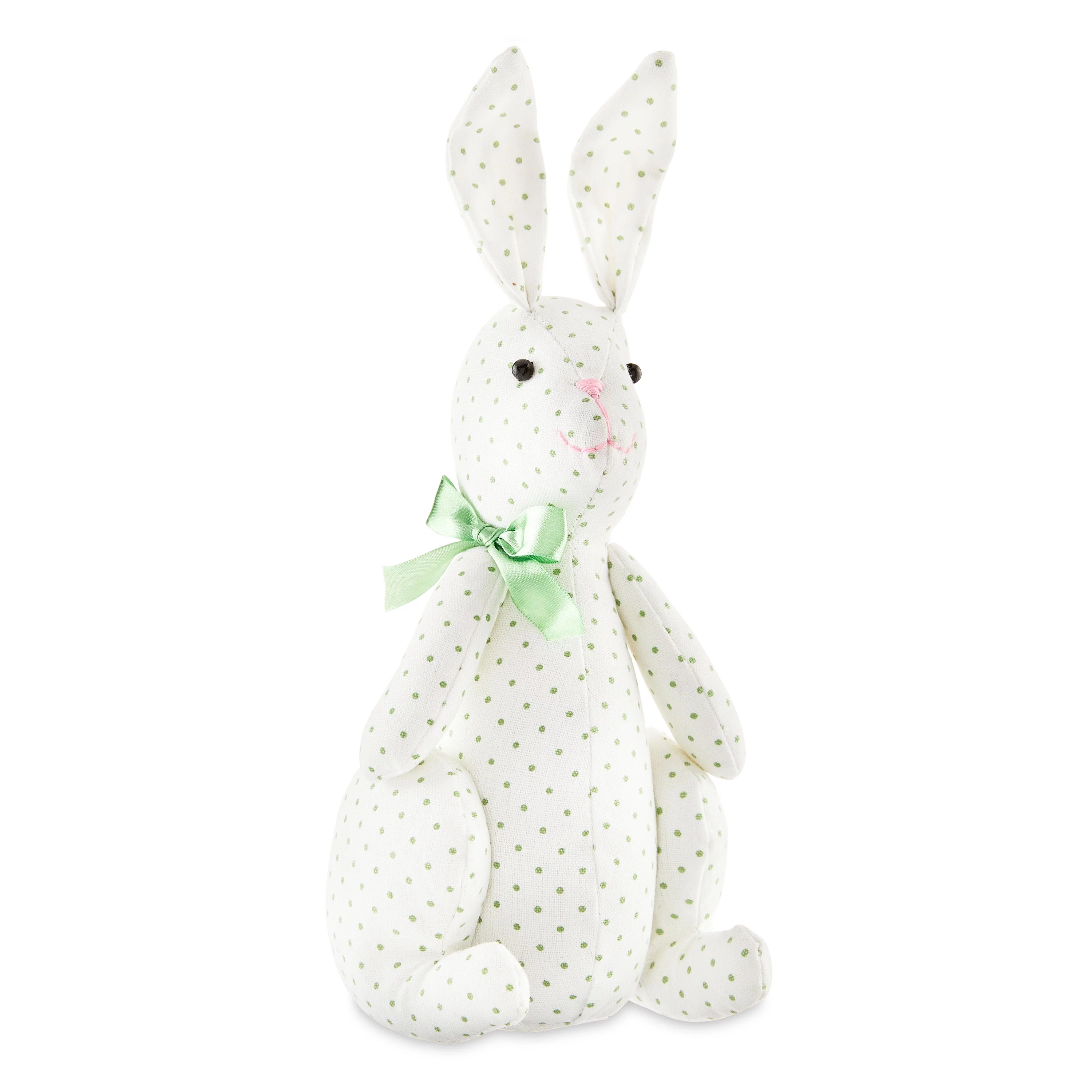 "Way to Celebrate! Easter Fabric Bunny Decor, Green Dots" - Walmart.com | Walmart (US)
