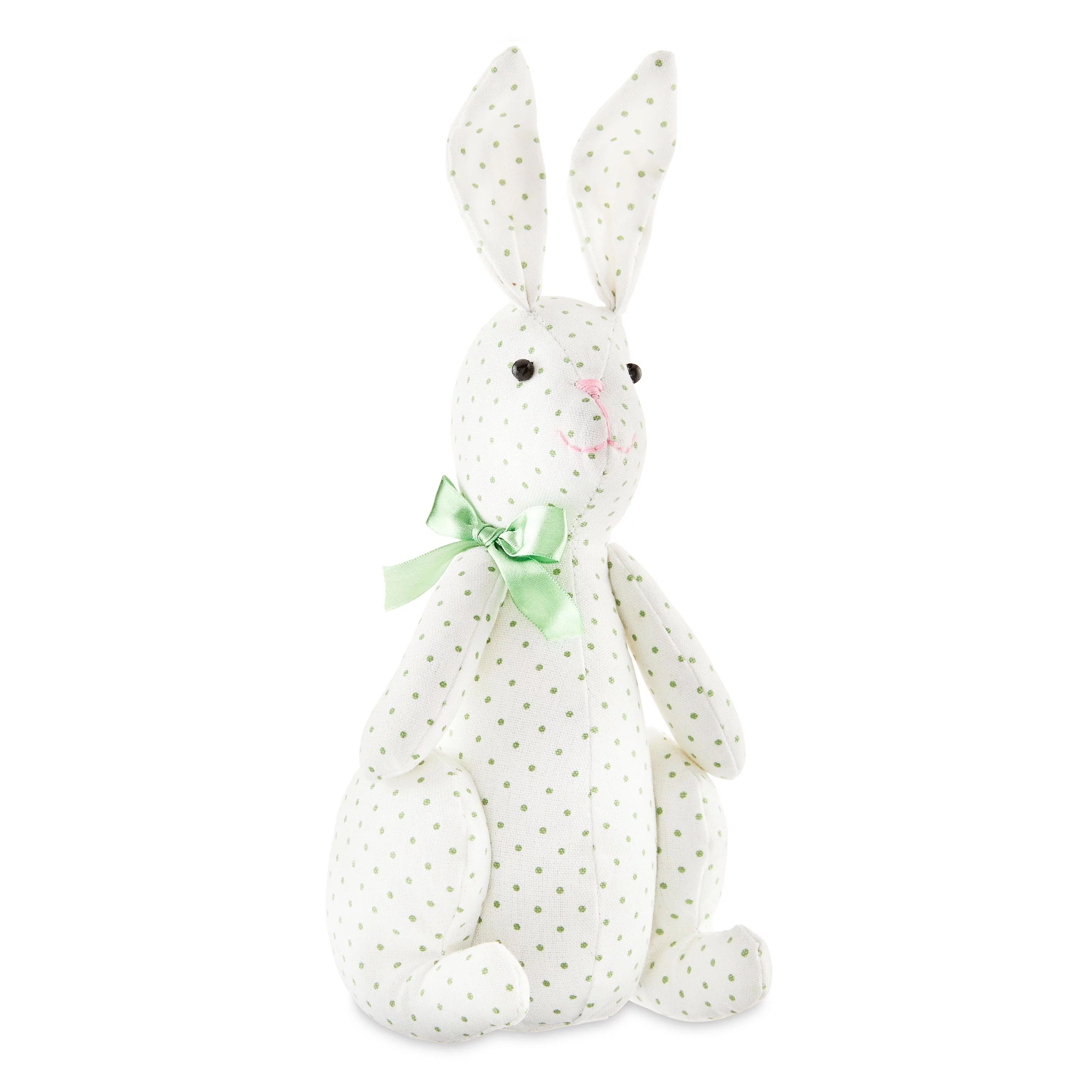 Way To Celebrate Easter Fabric Bunny, Green Dot | Walmart (US)