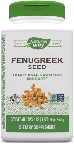 Nature's Way Fenugreek Seed, Promotes Healthy Lactation*, Non-GMO Project Verified, Vegan, 320 Ca... | Amazon (US)