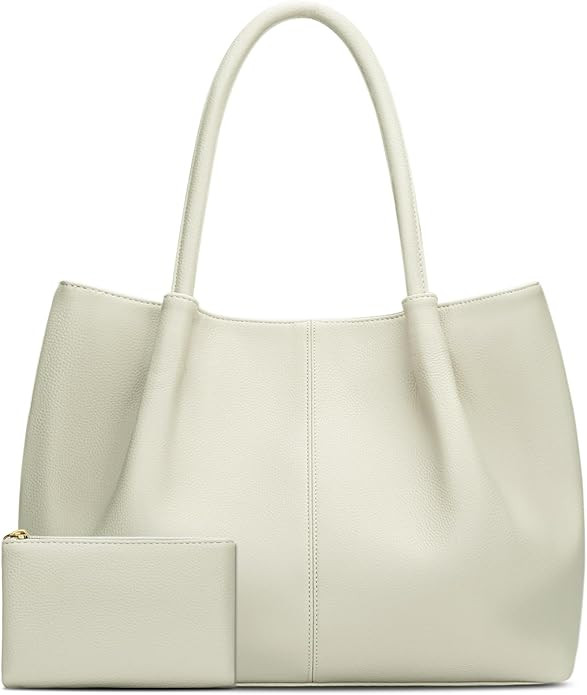 KKXIU Tote Bag for Women Vegan Leather Shoulder Purse Large Capacity Travel Bag | Amazon (US)