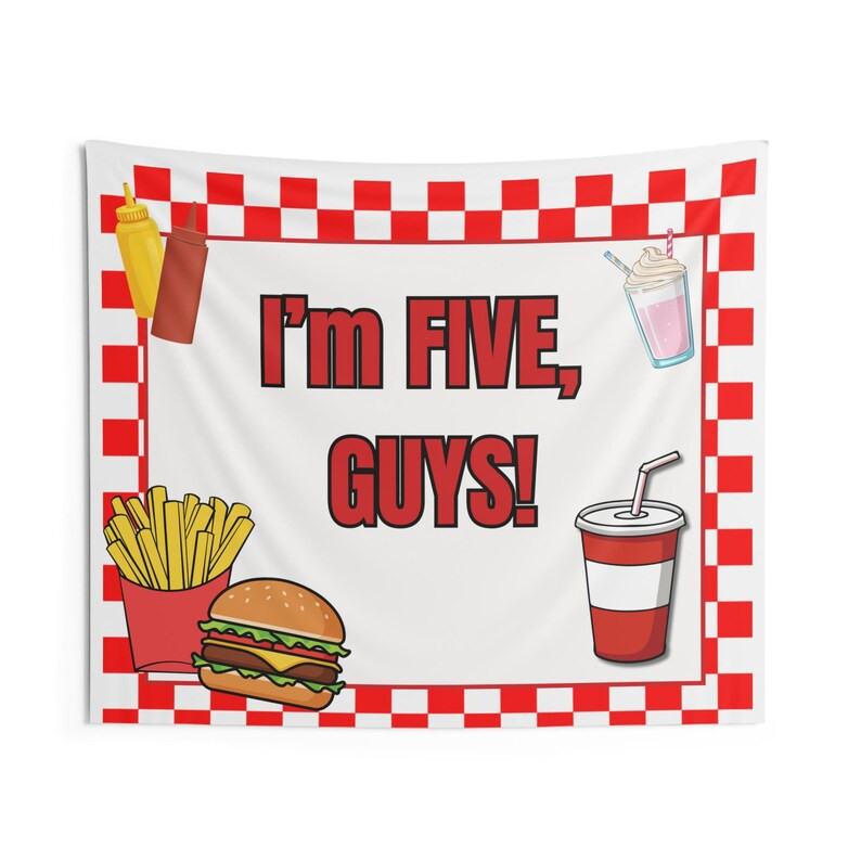 Im Five Guys! Tapestry | Burger Fries Soda Diner Wall Decor | Etsy (Global)