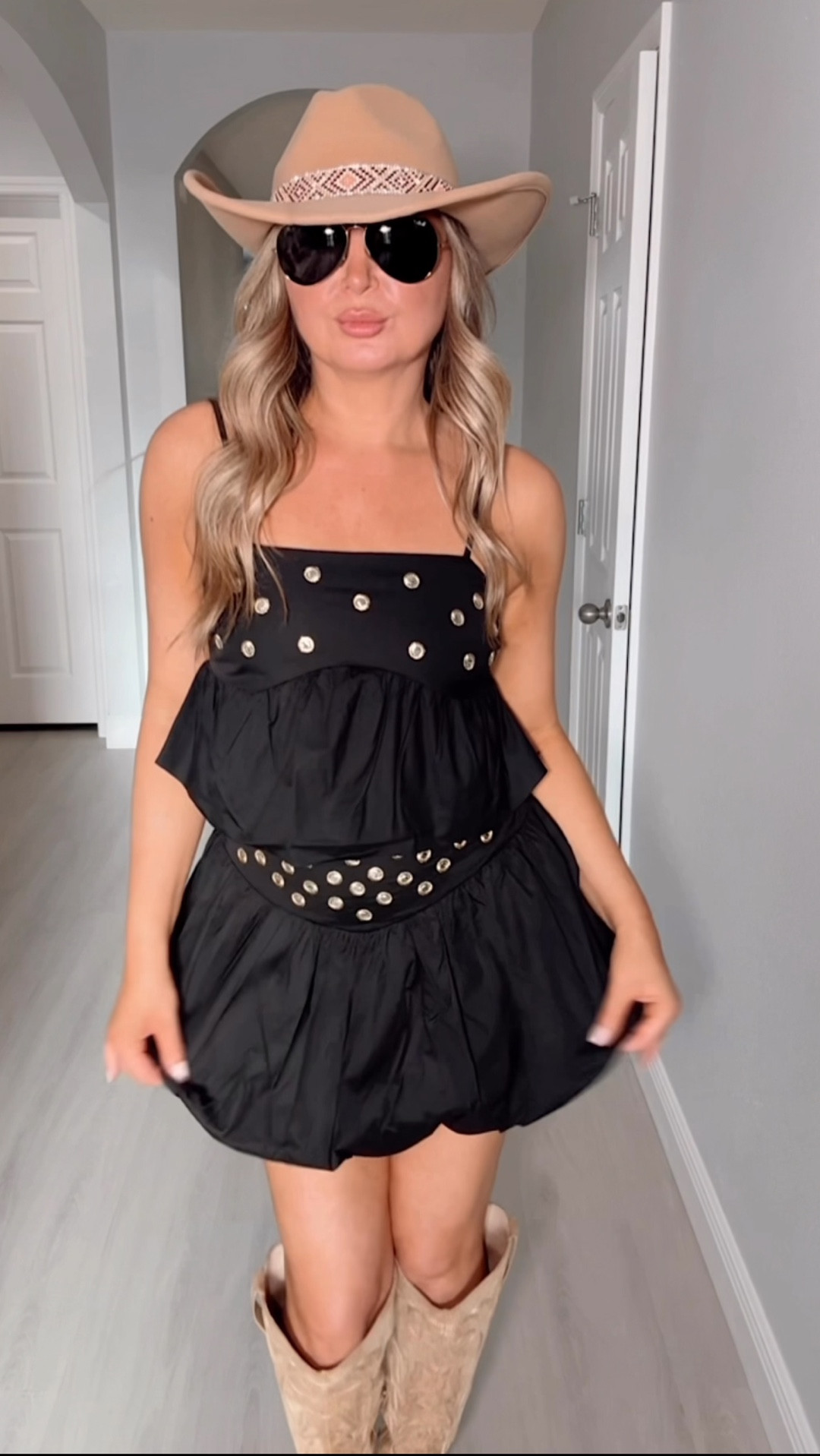 Festival/ country concert look from @VICI 
TTS. Wearing small in top and skirt
I sized up half in boots from 6.5 to 7 (I always do in pointy shoes) and thy fit perfect. Great quality and very comfortable.
They are tall. I’m 5’6 and they hit my knee. I love the length but for the shorter girlies they will go over the knee.

#vici #country #concert #festival 

#LTKgrwm #LTKFestival #LTKootd