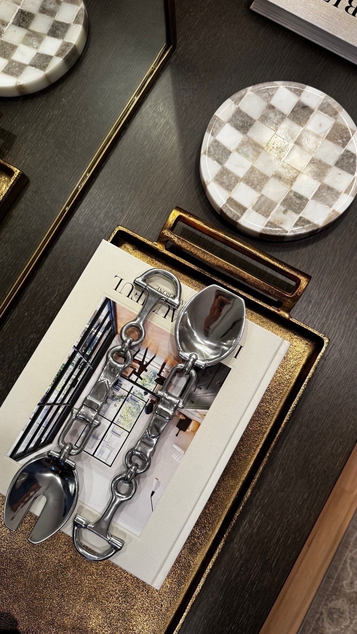 I love these new silver serving utensils and this beautiful marble bowl! I styled them in our dining room and love the look. 
#LTKSeasonal #LTKHome