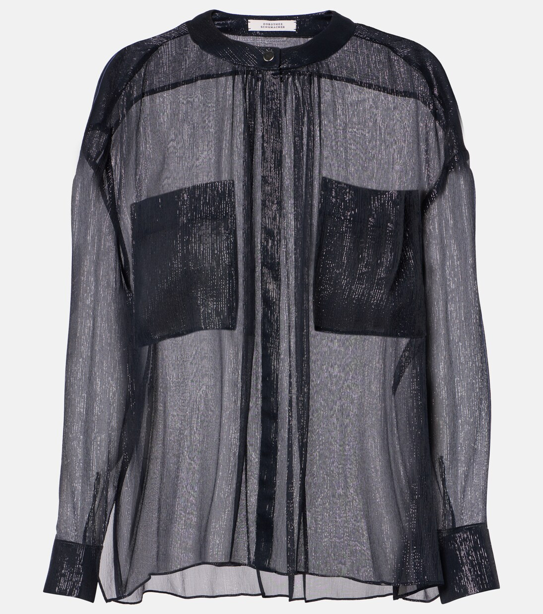 Silk-blend lamé shirt | Mytheresa (UK)