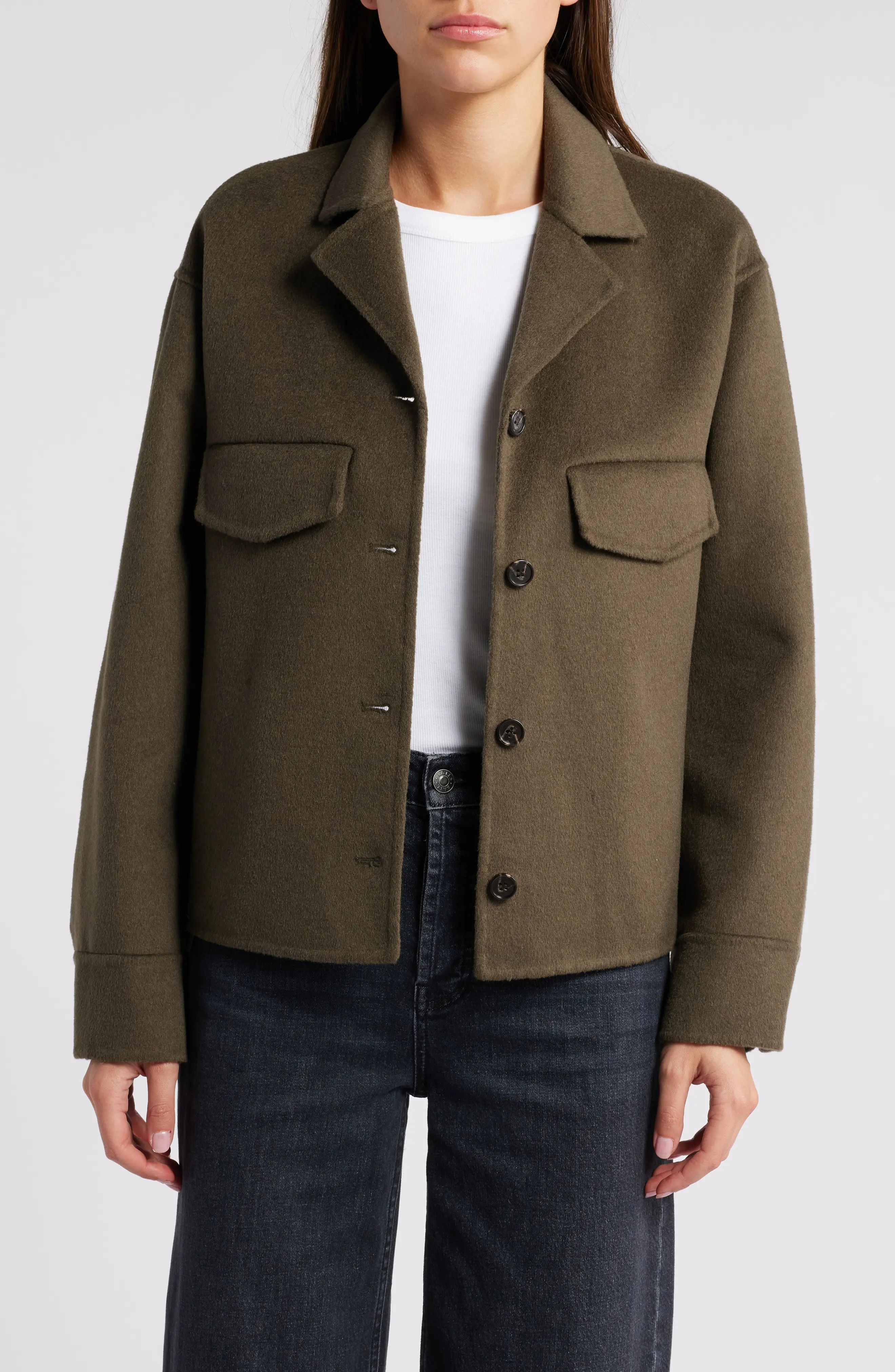Rails Riley Wool Blend Jacket in Olive at Nordstrom, Size Small | Nordstrom