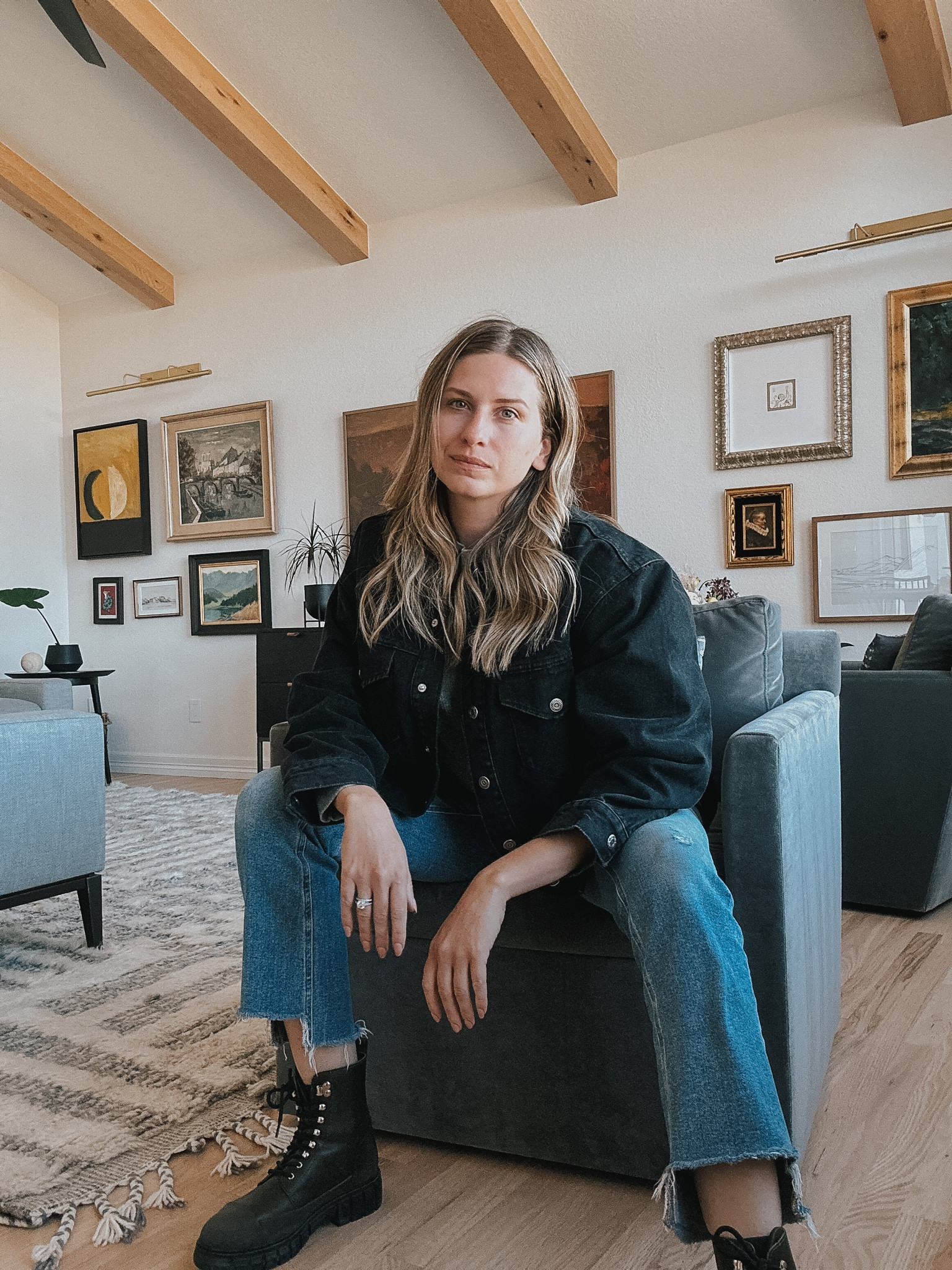 Coffee shop run for a vanilla spiced chai in the best black denim shirt jacket from Zara and my favorite khaki green, combat boots.

#LTKSeasonal #LTKfamily #LTKshoecrush