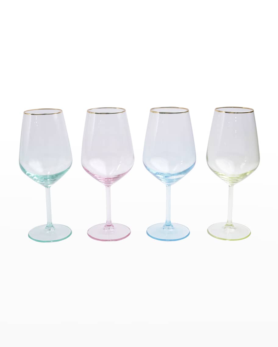 Vietri Rainbow Assorted Wine Glasses, Set of 4 | Neiman Marcus