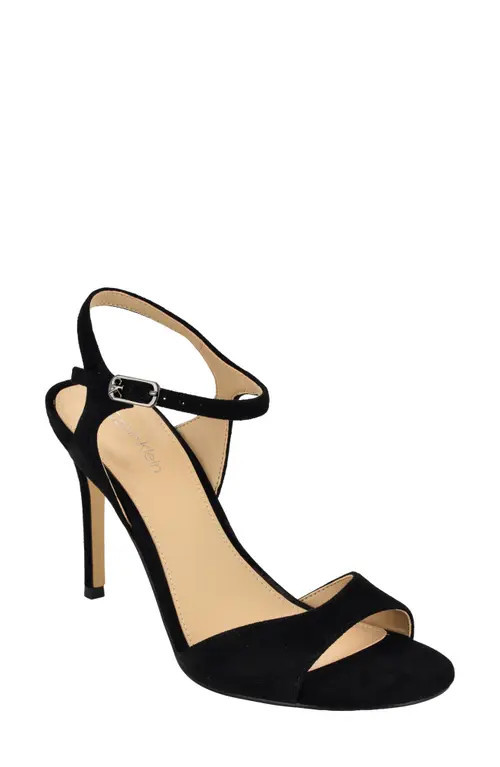 Calvin Klein Barlett Sandal in Black Suede at Nordstrom, Size 9.5 | Nordstrom