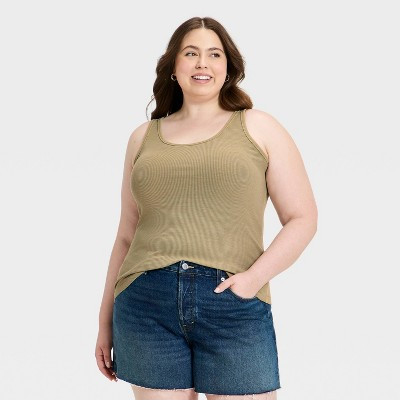 Women's Iconic Scoop Neck Tank Top - Universal Thread™ Green XXL | Target